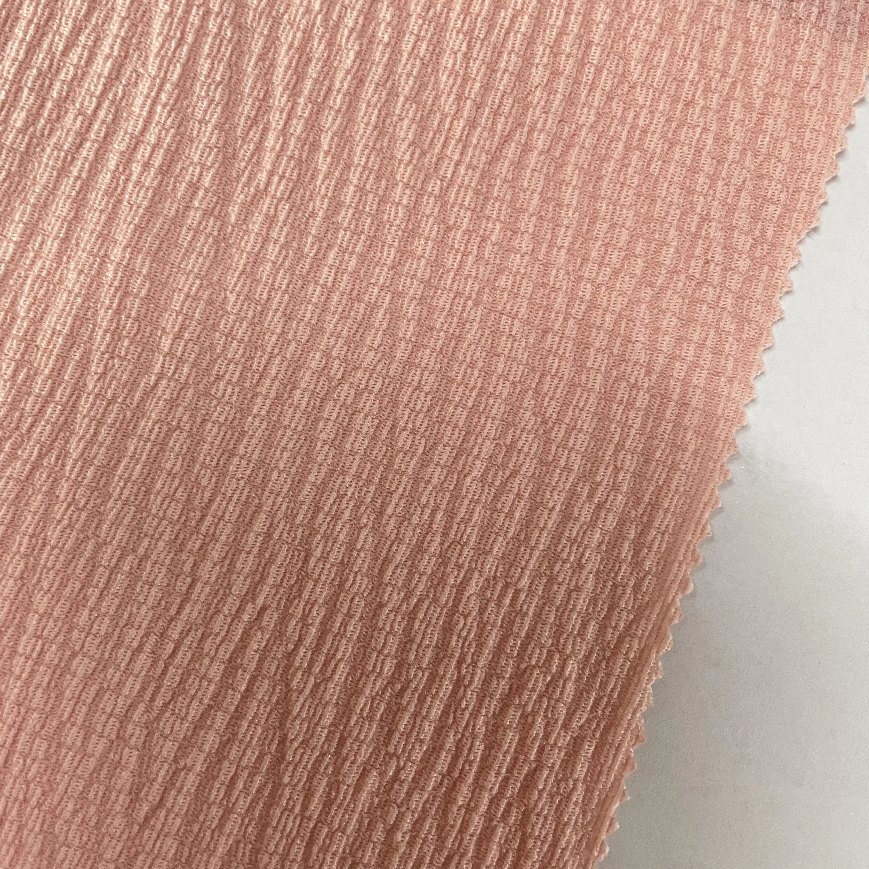 Multi-color fashion knitted 125gsm weave wrinkle textured fabric plain dyed polyester crepe fabric