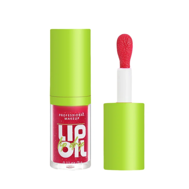 Private Label Green Lip Glaze Moisturizing Lip Oil Lip Beauty Makeup Cosmetics OEM/ODM Mirror Mist