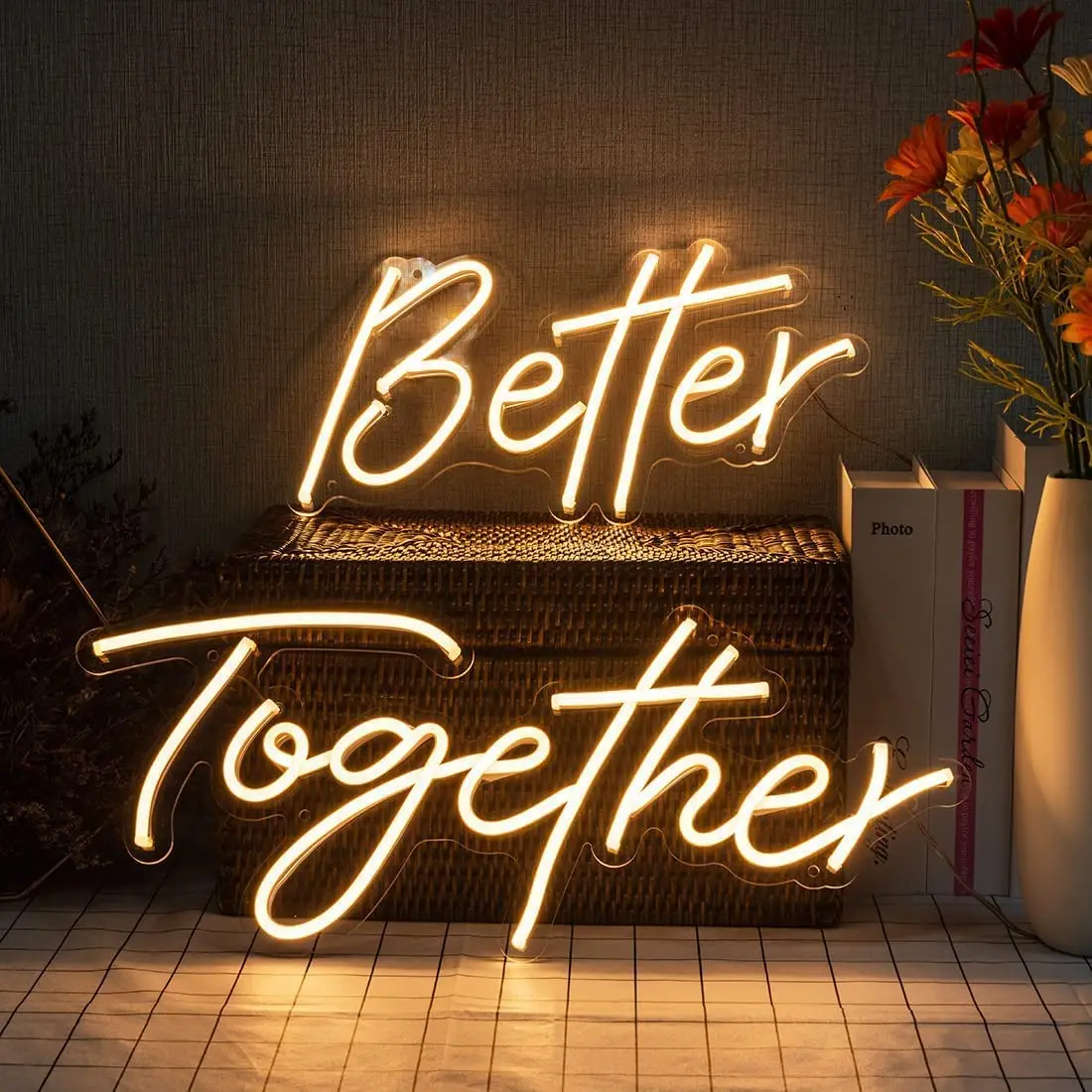 Led Neon Sign Wall Hanging Art Night Light for Home Birthday Gift Wedding Party Lamp