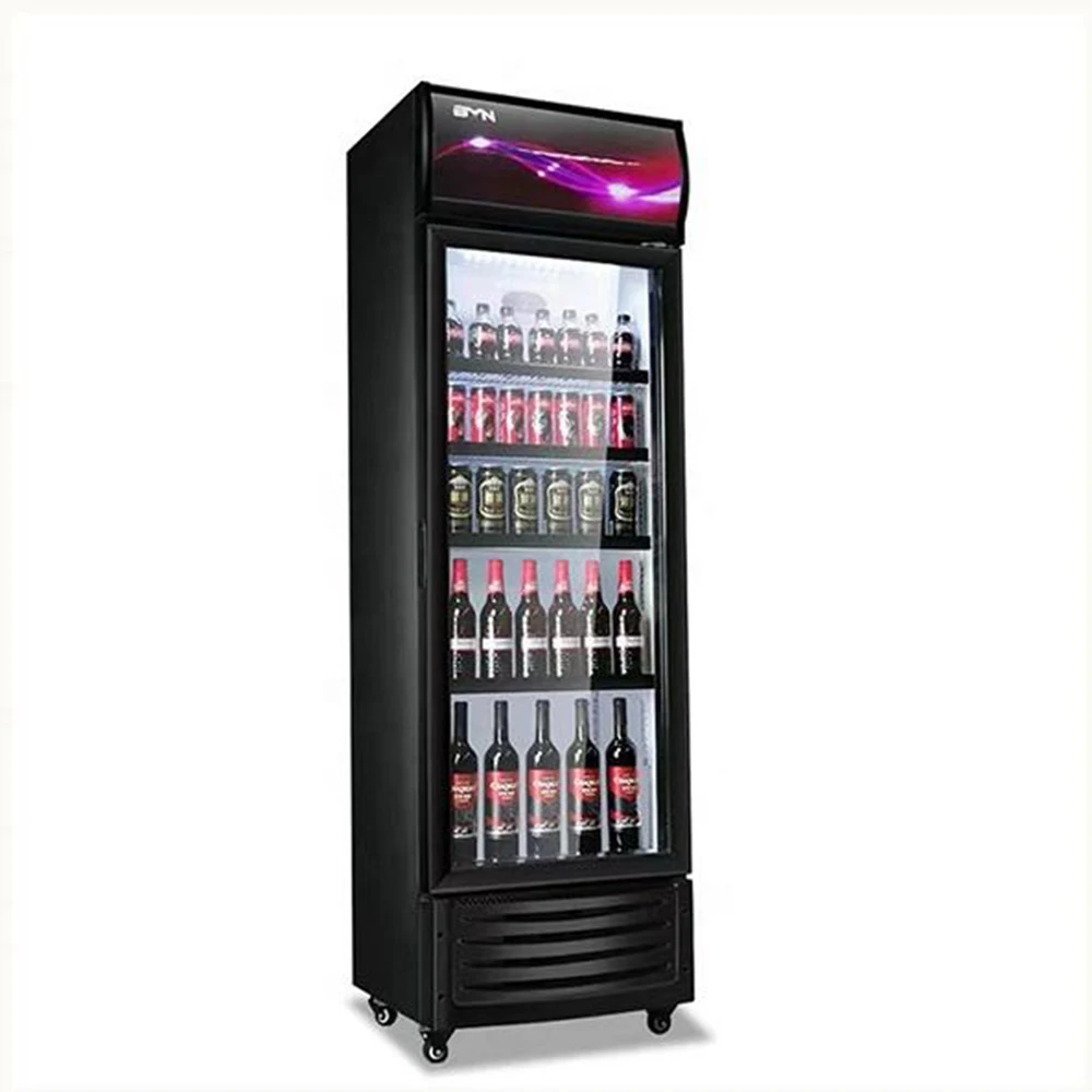 Frigidaire double door pepsi fridge frezzer SC40B Popular Cooler Compact Display Cooler Mini Upright Beverage Refrigerator