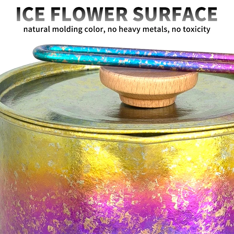 TiTo Ultralight Cookware 1000ML Titanium Camping Pot