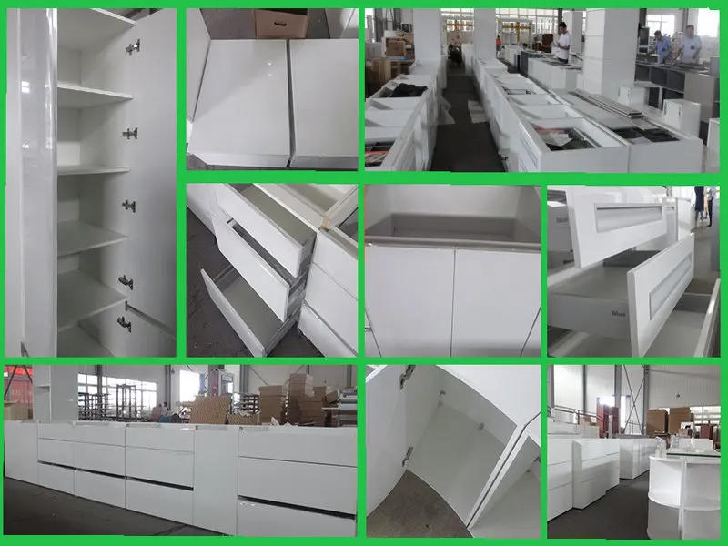 Cheaper Melamine Faced MDF Kitchen Cabinet doors & Kitchens for Home Furniture