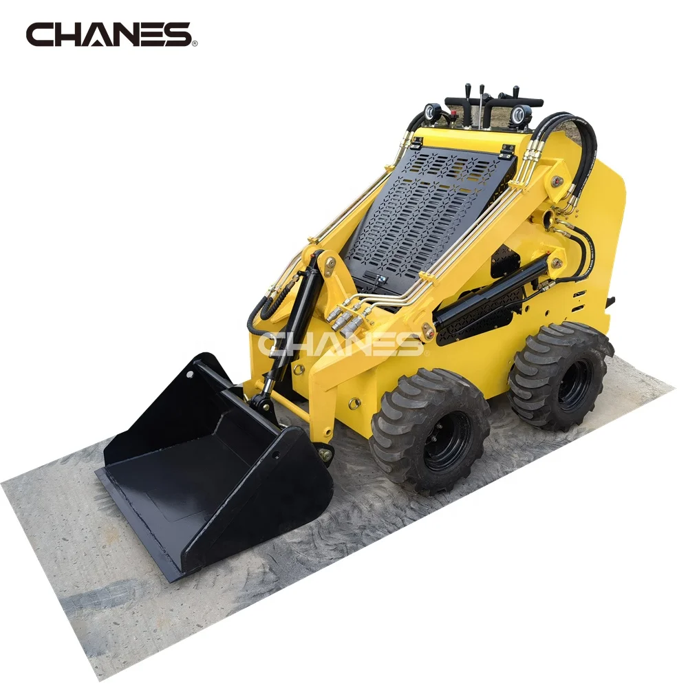 China 4x4 Mini Skid Steer Loader with Gas Wheel Drive Cheap Tracked Machine for Sale Includes R Accessories