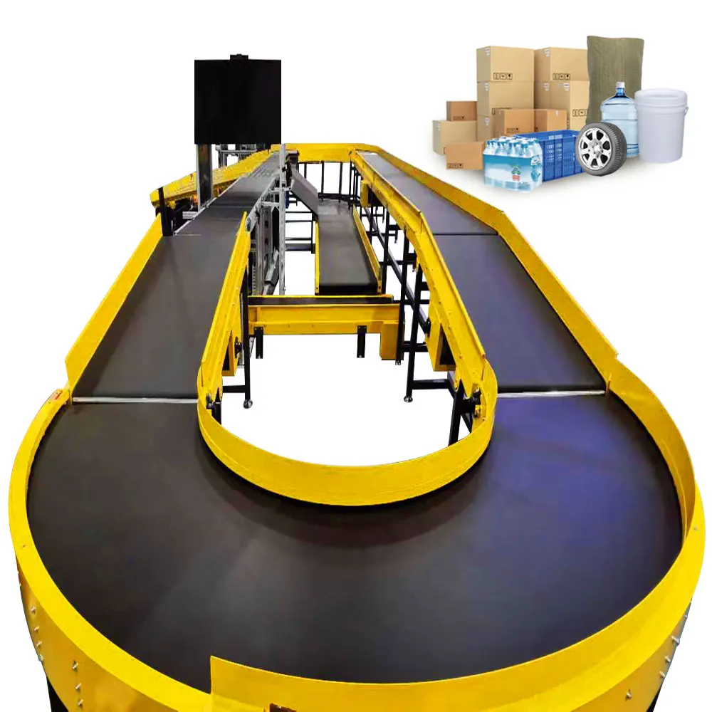 Express Parcel Sorting Machine Industrial Cross Belt Sorting System With Dws Sorting Conveyor Equipment For Logistic Warehouse