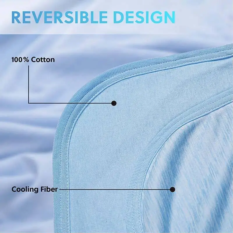 Nature Arc-Chill Double Sided Soft Summer Hill Hot Sleepers Night Sweats Cooling Fiber Blanket