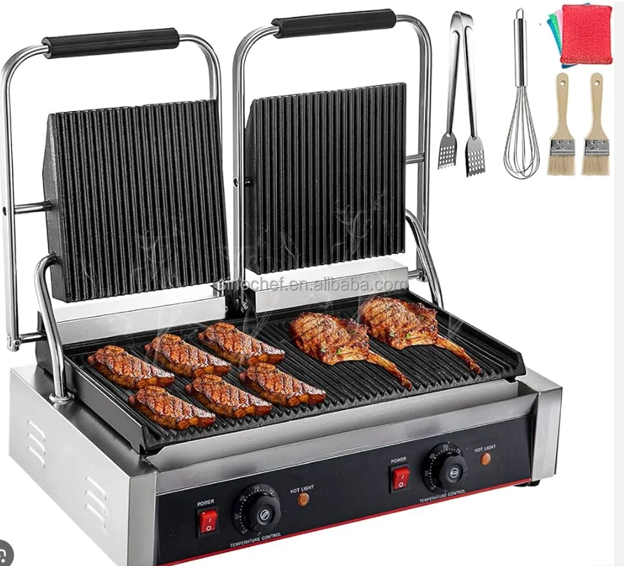 Hot sale  commercial Panini Grill Contact Grill for restaurant hotel panini cooking machine