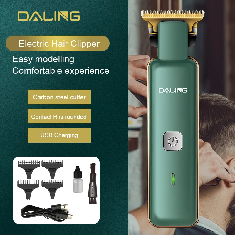 DL-1570 Top Sale Beard Zero Cutting Machine Metal Professional Electric Barber Hair Trimmer cordless Hair Clippers for Men