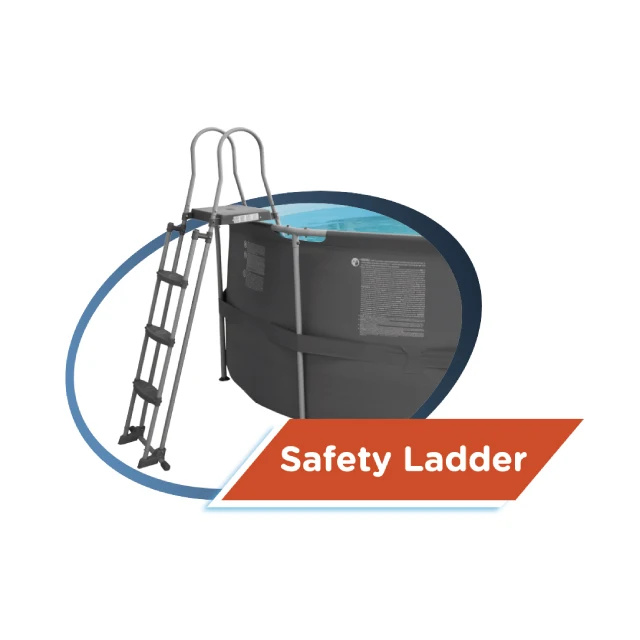 Customized Outdoor Frame Swimming Pool with Pool Accessories Pump Cleaner Cover Ladder MESH-PVC 427*427*122cm CN;JIA 60003 OEM