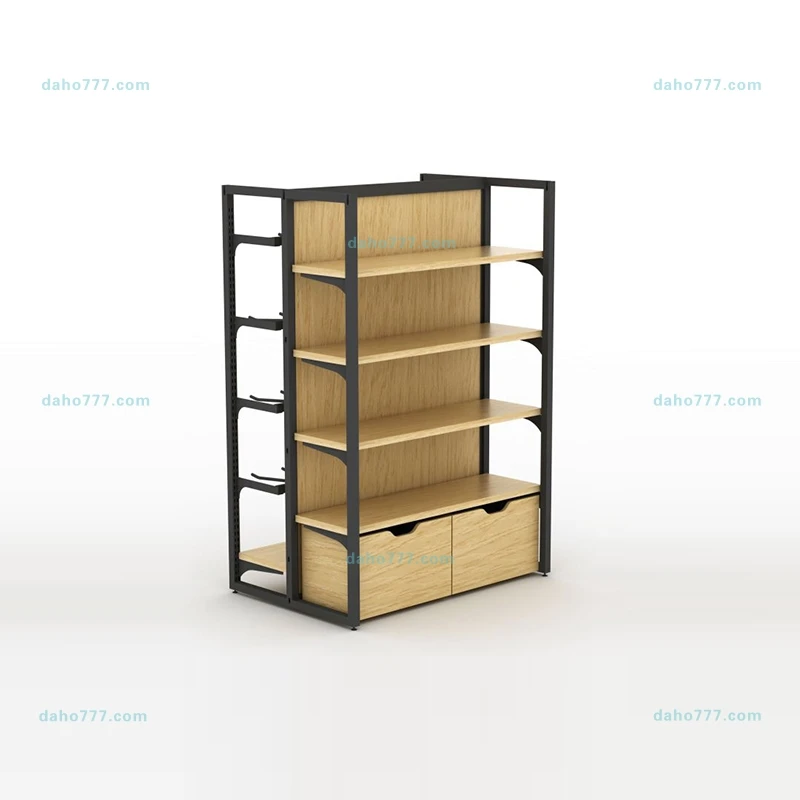 Hot Sale Gondola Shelving Supermarket Grocery Shop Display Rack Double -Side Duty Customized Store Display Stand