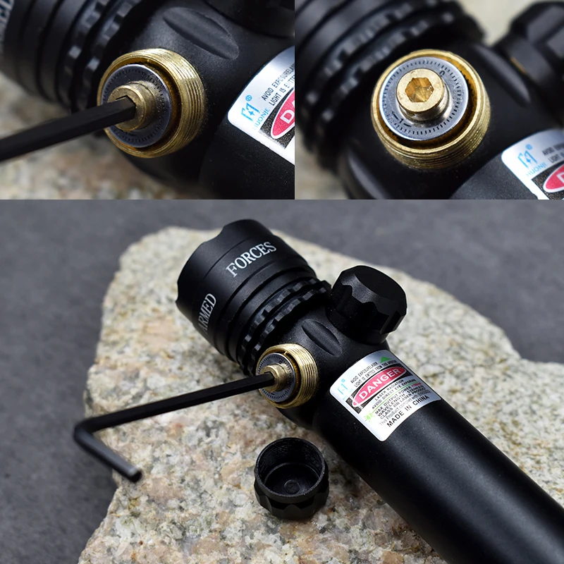 Piaoyu High Power Tactical Flashlight Pen Light Remote Adjustable Focal Length Green Powerful Laser Pen Flashlight