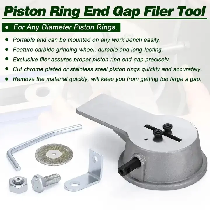 Manual Piston Ring Filer Precision Piston Ring End Cap Filer Tool 170/140 Grit Carbide Wheel Replace