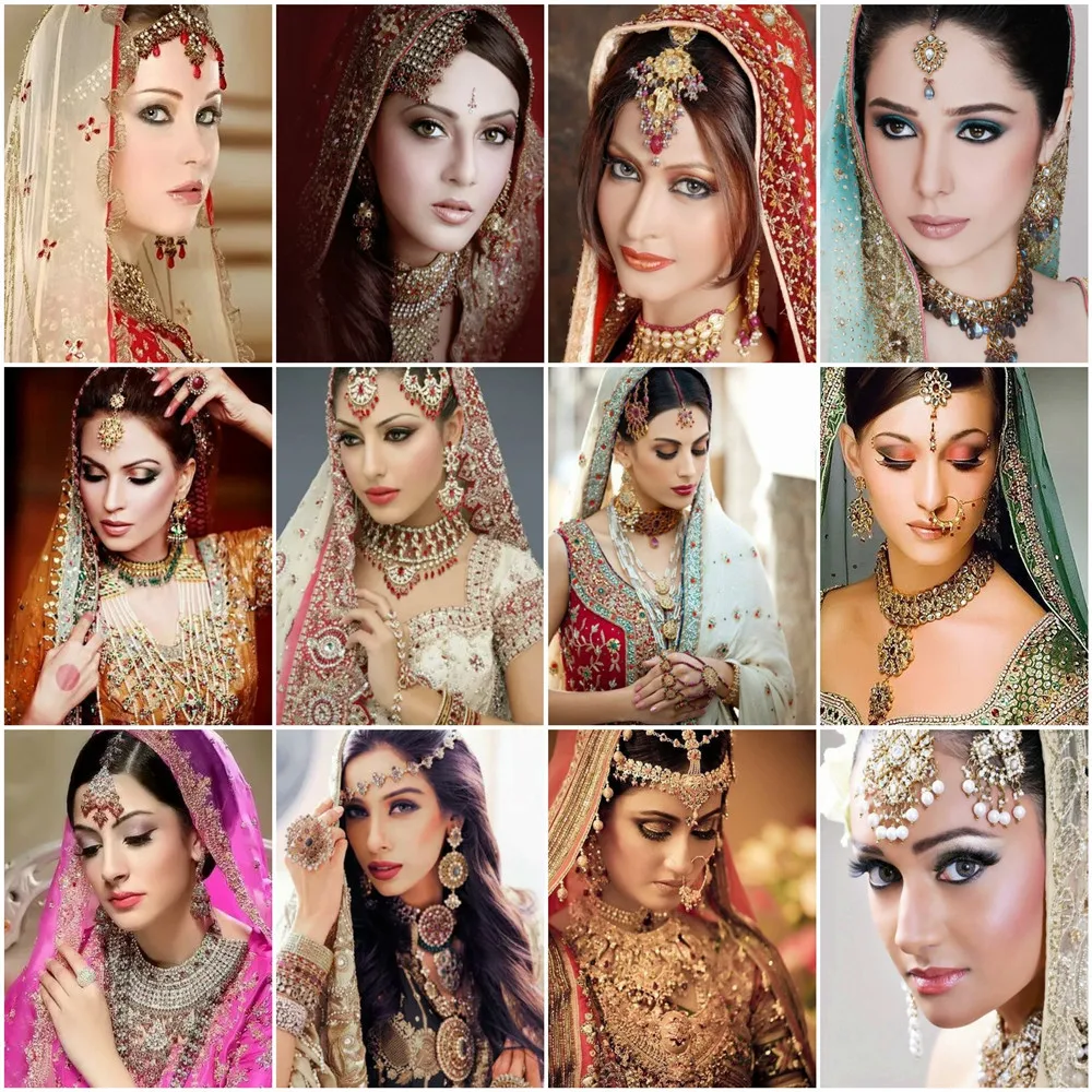 HUACAN Paint By Number Indian Woman Drawing On Canvas Oil Painting By Numbers Portrait Handpainted Wall Art Gifts