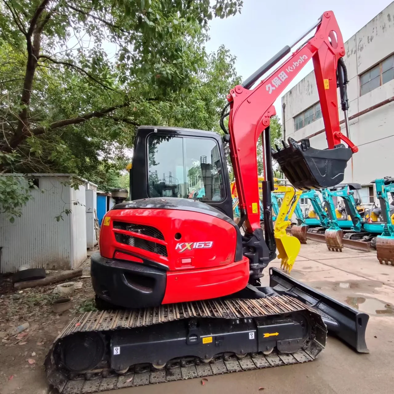 Подержанный оригинальный японский мини-экскаватор KX 163 б/у kobelco с ведром 0 21 кубических метров