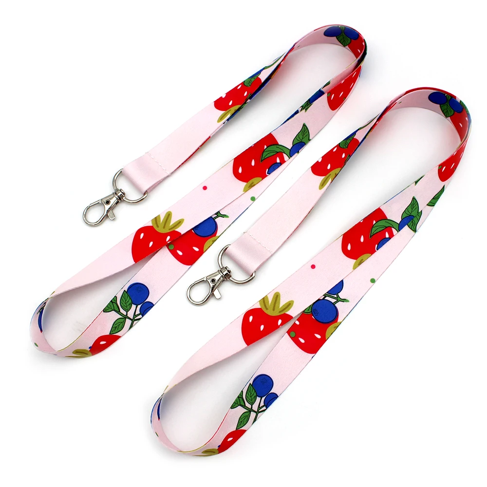 Full Color Printing Polyester Nylon Plain Cheap Personalized Custom Logo Printed Lanyard Keychain Fast Shipping Fashion Lanyard