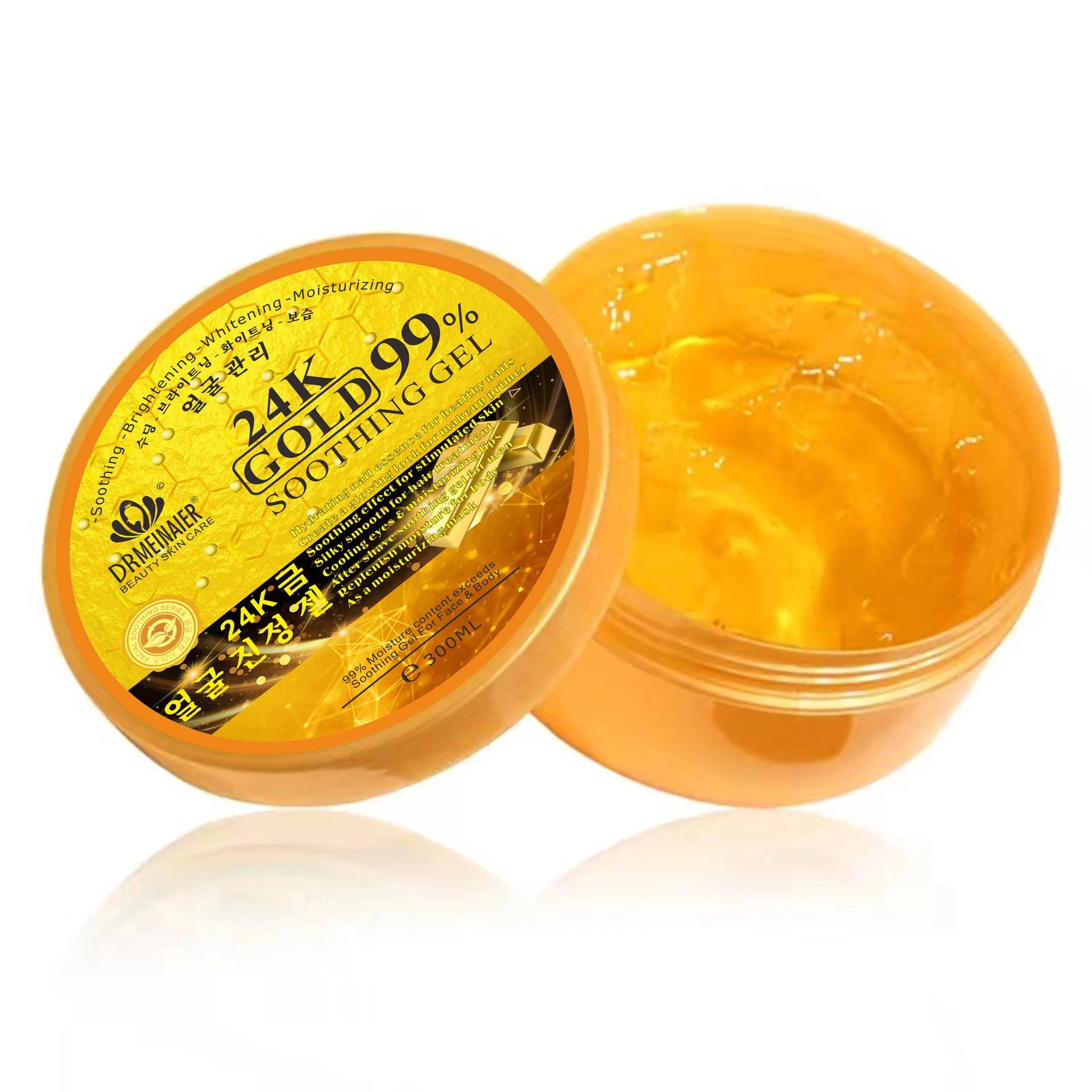 wholesale pivate label Hydrating moisturizing and wrinkle resistant 24k gold soothing facial body gel