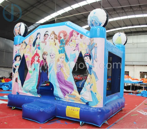 Classic Cartoon Commercial Kids Frozen Elsa Inflatables Bouncer House Combo Frozen Bouncy Castle For Kids Party