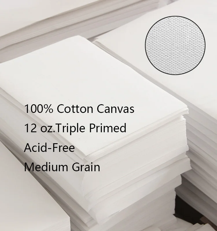 280g Painting Canvas 8x10 Stands Wooden Frame 100% Pure Cotton Artist Paint Canvas for Artist