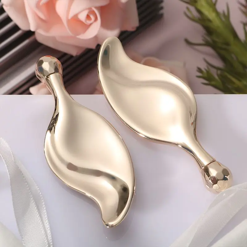 Leaf Massage Shaving Board Roller Ball Facial Lift Eye Face Facial Beauty Metal Scraper