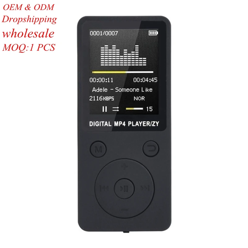 Hot Selling 1.8 inch Color Screen Portable MP4 Lossless Sound Music Player Recorder Walkman MP4 Player No Memory Card