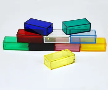  Индивидуальная цветная Коллекционная коробка Lucite акриловые витринные коробки музейная для хранения