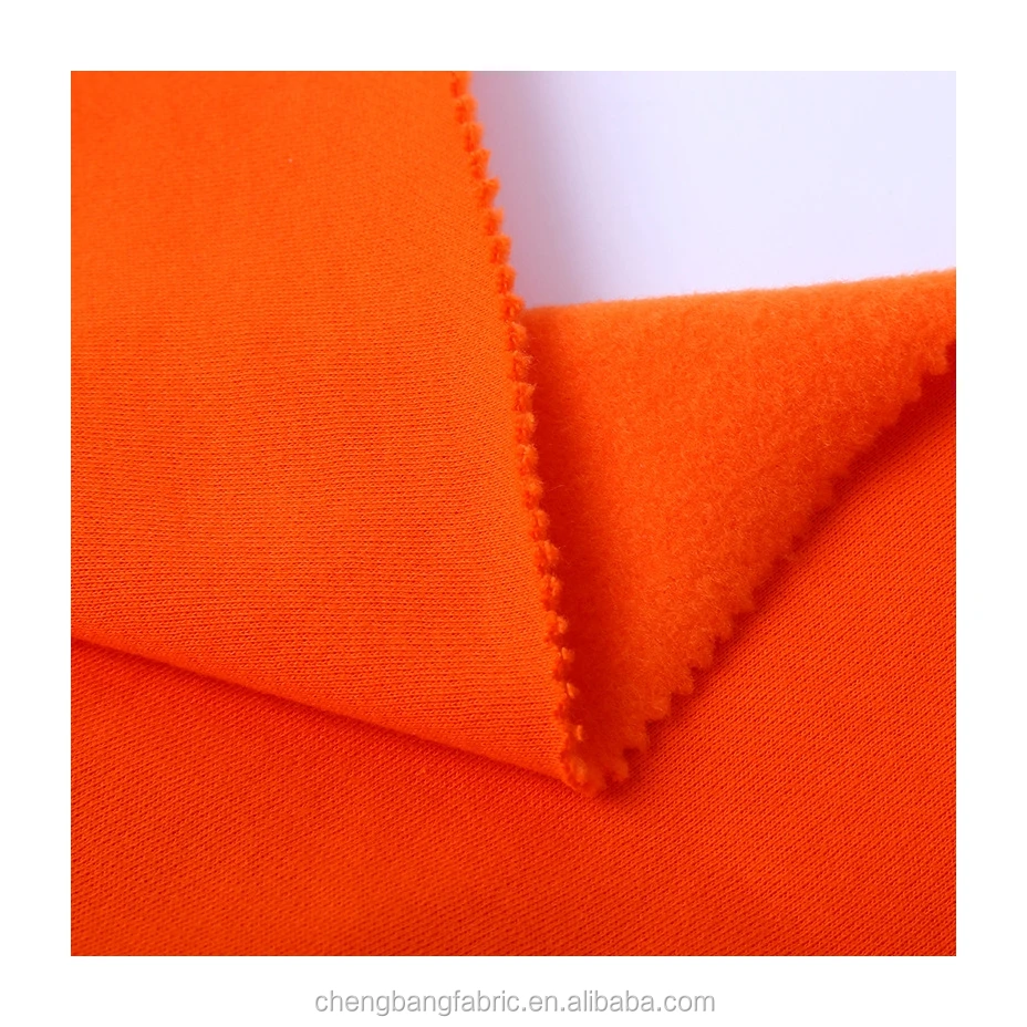 320gsm 50% cotton 50% polyester brushed french terry fleece fabric for sweatshirt hoodie