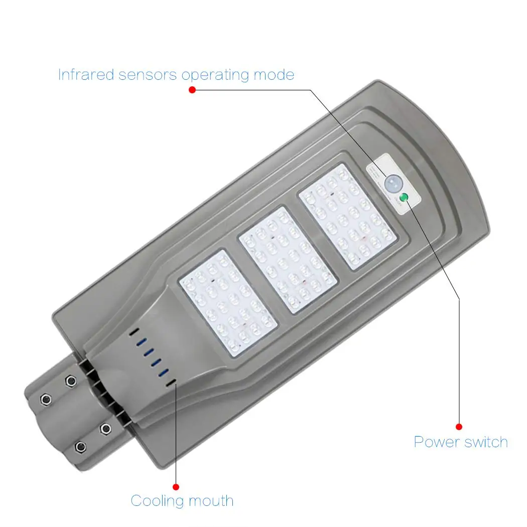 High power smart 40 watts 60w 20w induction solar panel power street light led solar street lamp