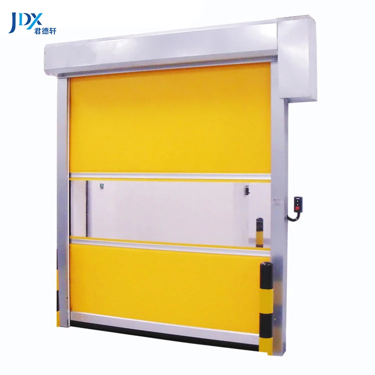 High Reliability Security Fiberglass Spiral Fabric High Speed Hard Fast Roll Up Doors
