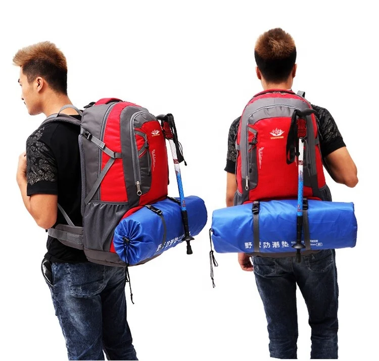 Large Capacity 60L Outdoor Mochila Mountaineering Backpack Camping for Unisex  Custom Hiking Backpack Waterproof Backpack Bag