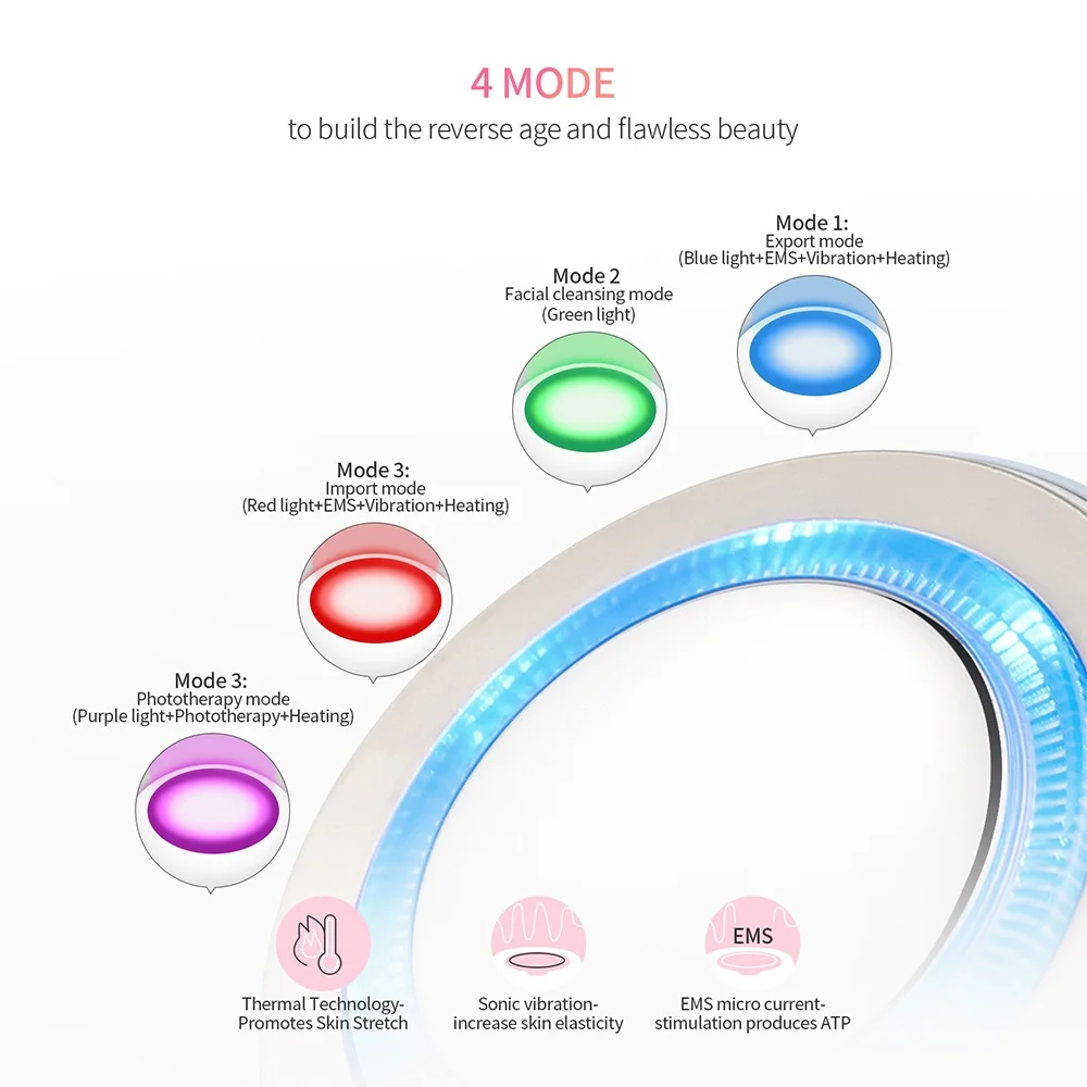 Beauty Facial Cleansing Brush Silicone Sonic Face Cleaner Deep Pore Cleaning Skin Massager Face Cleansing Brush Device