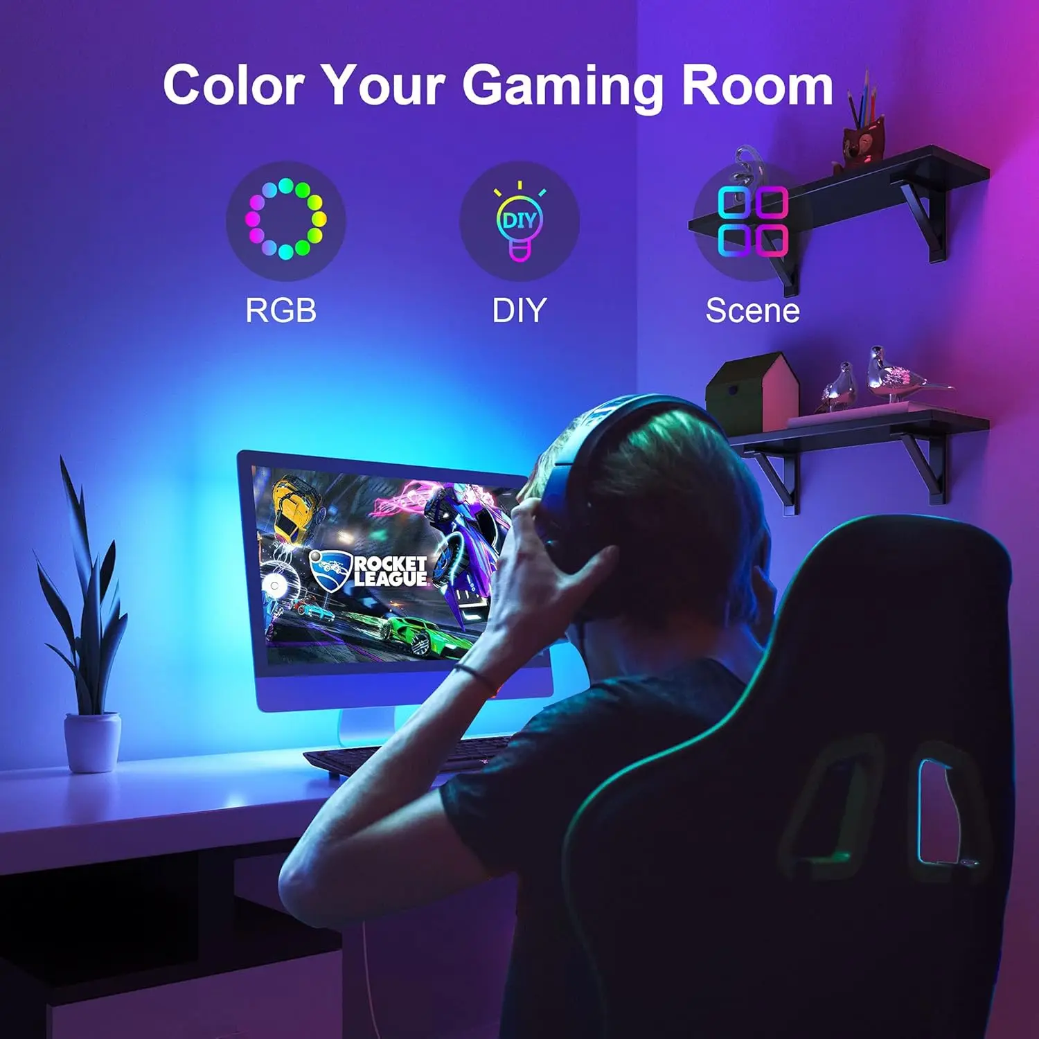 RGB TV Backlight SMD5050  DC5V 5 Meters with Remote Control Color Changing TV Backlight