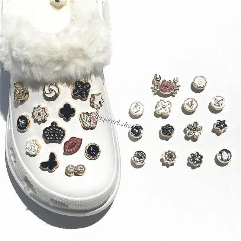 Zinc Alloy Blank Durable Shoelace Tag Charm Croc Shoe Decoration Charms Shoes Accessories For Women Shoe