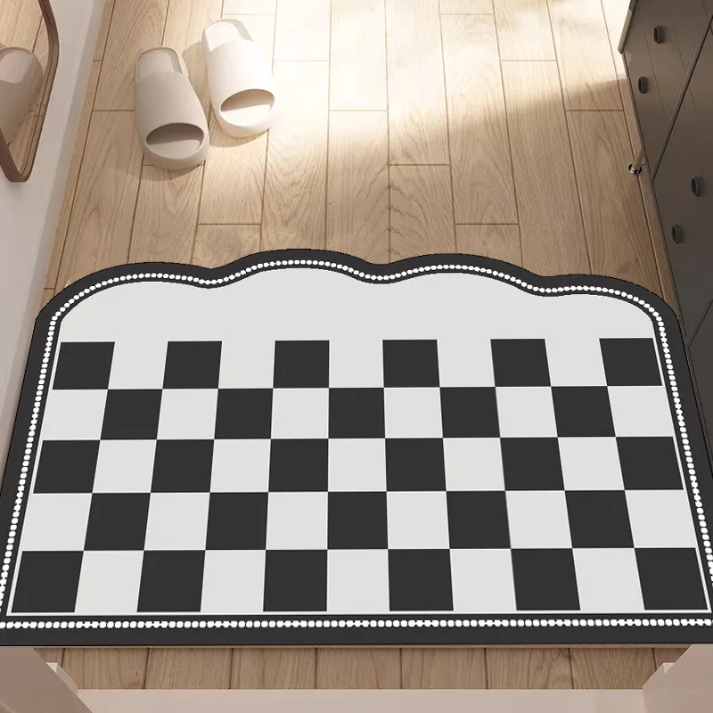 Quick-Drying Super Absorbent Mat Cartoon Animal Design Non-Slip Bathroom Entrance Rug Bathroom Bathroom Decor 40x60cm tiger