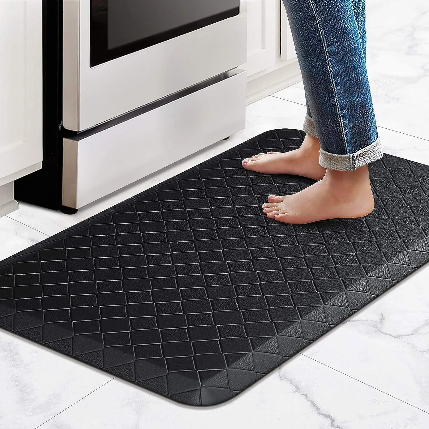 Top-ranking Heavy Duty Ergonomic Standing Desk Mat Memory Foam Waterproof Antifatigue Kitchen Mat