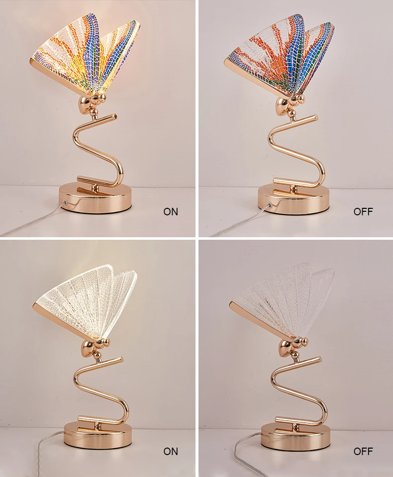 Led minimalist luxury living room bedroom study bedside colorful butterfly table lamp floor lamps
