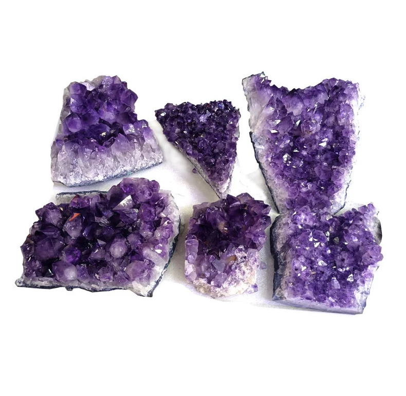 Wholesale Natural Grape Agate Cluster Purple Crystal Stone Mineral For Home Decor