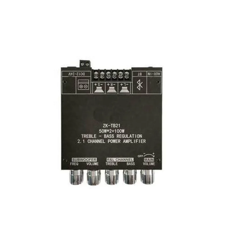 ZK-TB21 2.1 channel blue-tooth digital power amplifier module high and low tone super heavy subwoofer high power ZK-TB21