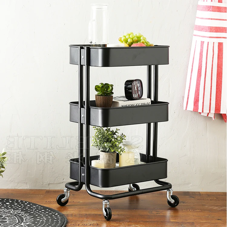 Best Storage Design Steel Metal Storage Cart Keuken Trolley Make Up Organizer Trolly