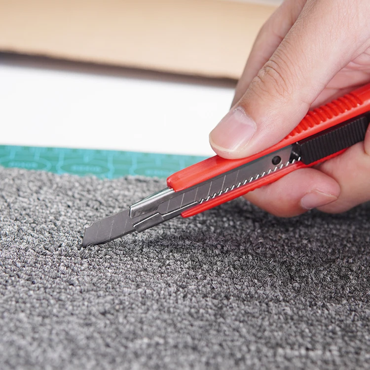 Factory Supply High Quality with metal guide line 9mm slim Carbon Retractable snap off blade Utility Knife