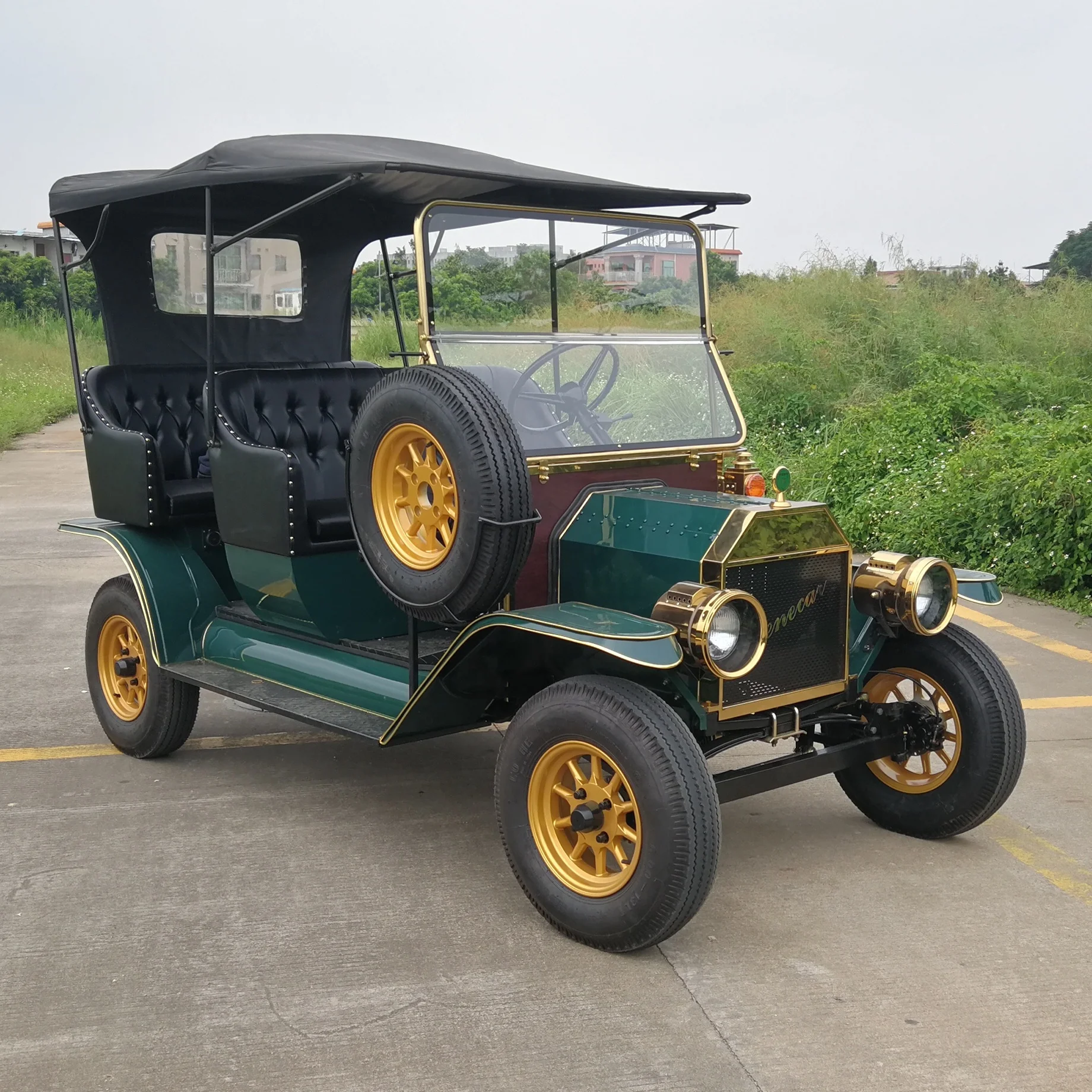 
Роскошный автомобиль электрический винтажный автомобиль 4 местный клубный автомобиль Гольф-мобиль 