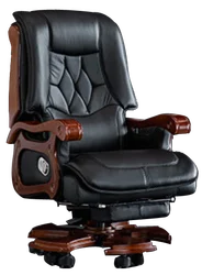 Прямая продажа с завода, кресло руководителя, кожаные откидные роскошные деревянные офисные стулья руководителя с 10 колесами