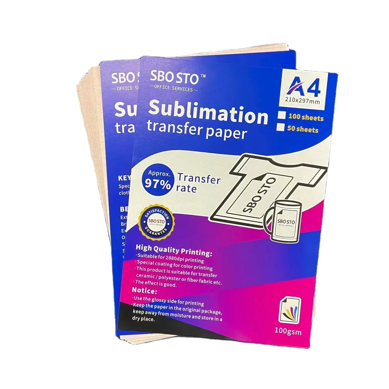 China factory wholesale Heat Transfer Sublimation Paper Dye Sublimation Paper For T-shirt Mugs Ceramic ink transfer paper