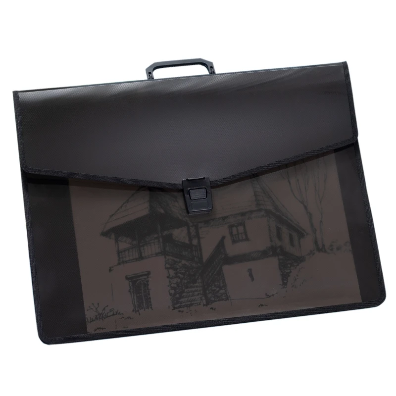Office School Supply  A2 A3 PP Plastic Artist Portfolio Drawing Painting Storage File Folder Document Case school bag