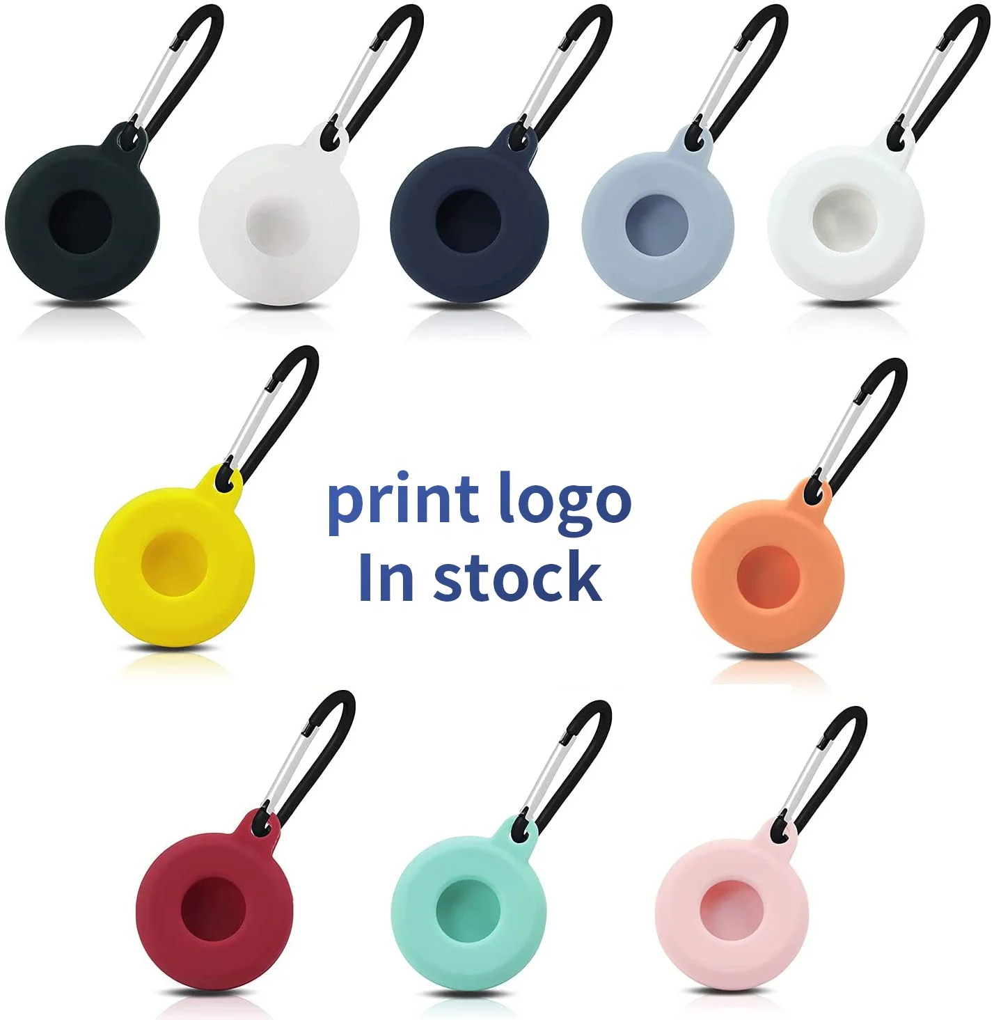 
2021 Factory wholesale newest tracking pet gps silicone dog collar protected cover airtag case with key ring for apple airtags 