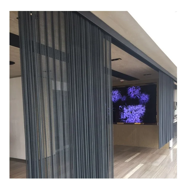 High Quality Fashionable Decorative Metal Woven Curtain Mesh/ Interior Aluminum Alloy Decorative Metal Curtain Mesh
