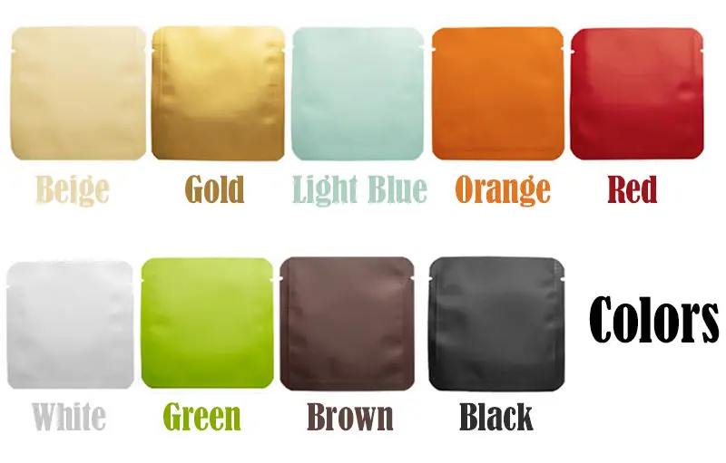 3-Side-Seal Sample Sachets For Packaging Tea Plastic Aluminum Foil Laminated Heat Seal Coffee Three Side Seal Bag Pouches