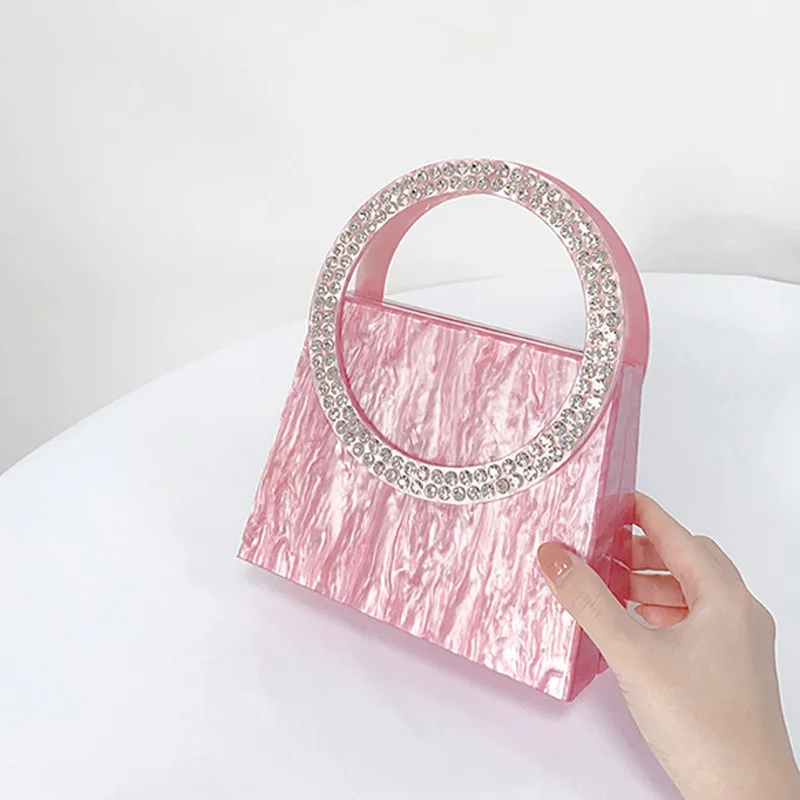 Wholesale Ladies Acrylic Clutch Bag Fashion Women Tote Bag Casual Wedding Evening Bag