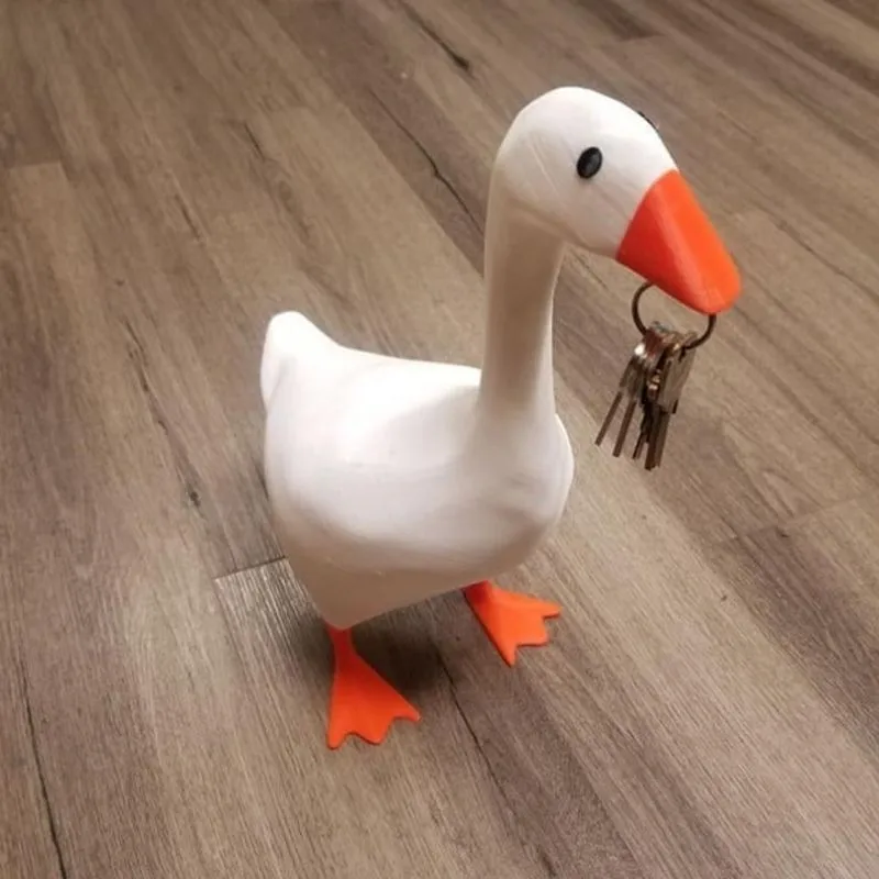 New Arrival Cute Goose Key Storage Rack Magnetic Goose Key Holder Cute Goose Statue Home Decor