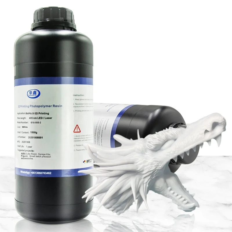 Huaxin Photosensitive Dlp LCD SLA Resin Uv Photopolymer Liquid 3D Printer Resin