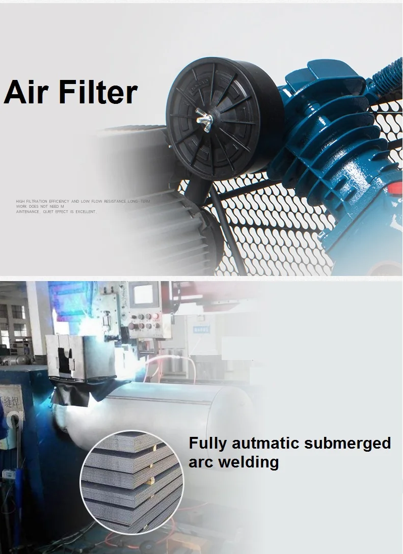 AC power portable electric belt driven air compressor 200l high pressure piston mobile price