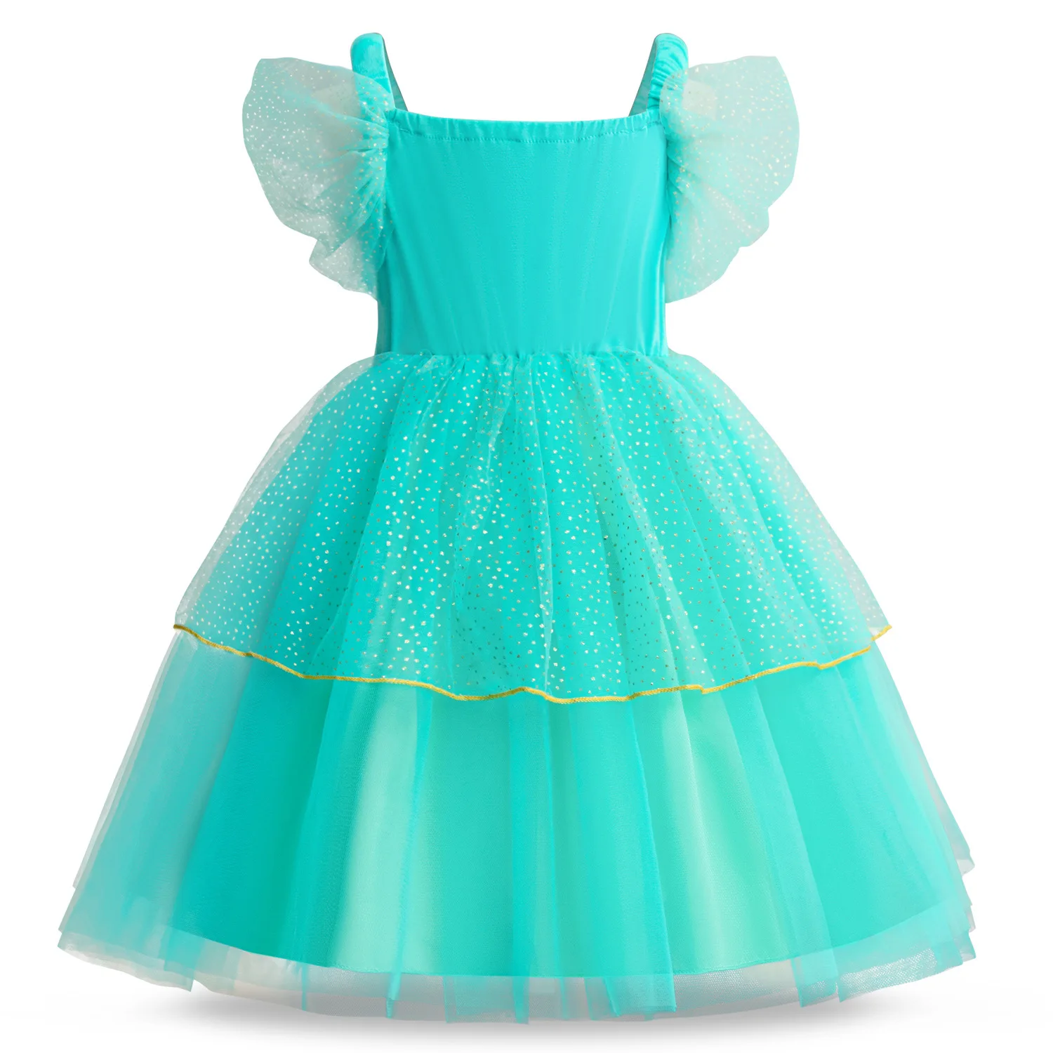 Summer new girls Cosplay cartoon princess dress show dress Aladdin Jasmine Princess  mesh slip dress